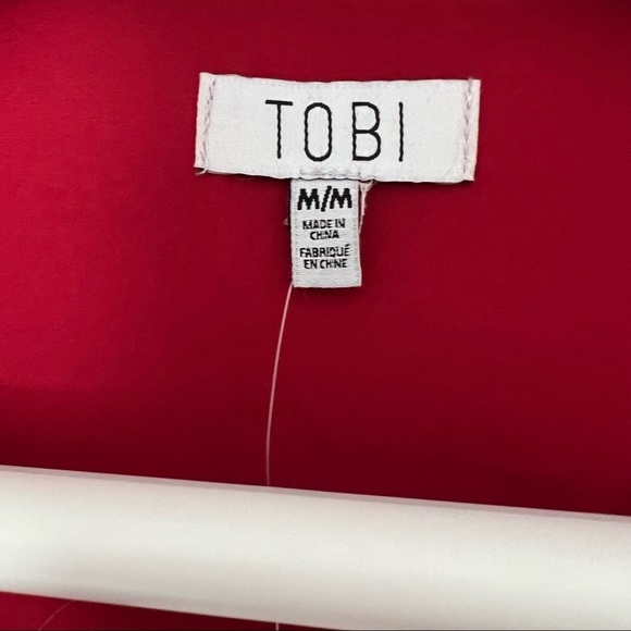 TOBI DOUBLE OVER DOUBLE BELLE SLEEVE BRICK ROMPER size M - Picture 11 of 12